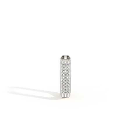 Pavé-Set Diamond Men’S Hoop Earring