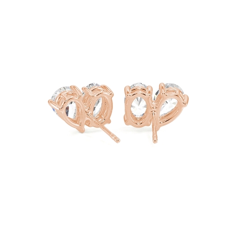 Toi Et Moi Pear And Oval Diamond Earrings