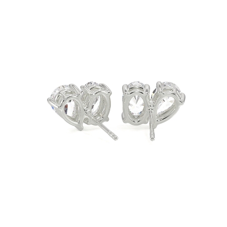 Toi Et Moi Pear And Oval Diamond Earrings