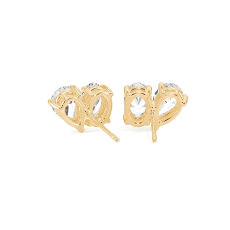 Toi Et Moi Pear And Oval Diamond Earrings