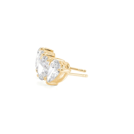 Toi Et Moi Pear And Oval Diamond Earrings
