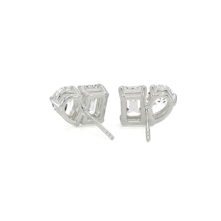 Toi Et Moi Pear And Emerald Diamond Earrings