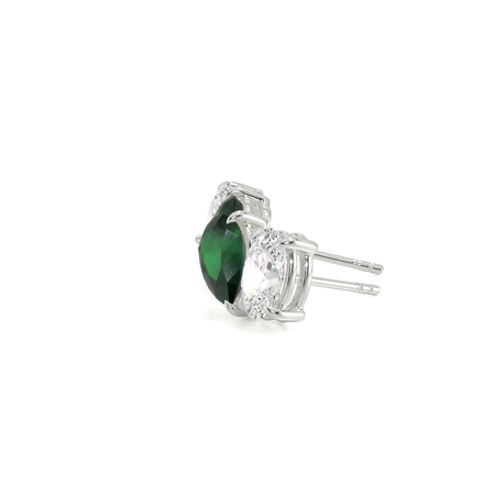 Toi Et Moi Pear-Cut Emerald & Oval Diamond Earrings