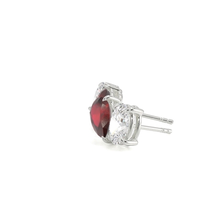 Toi Et Moi Pear-Cut Ruby & Oval Diamond Earrings