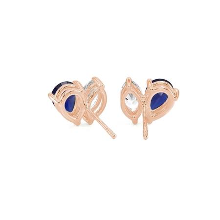 Toi Et Moi Pear-Cut Blue Sapphire & Marquise Diamond Earrings