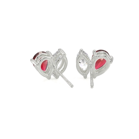 Toi Et Moi Pear-Cut Ruby & Marquise Diamond Earrings
