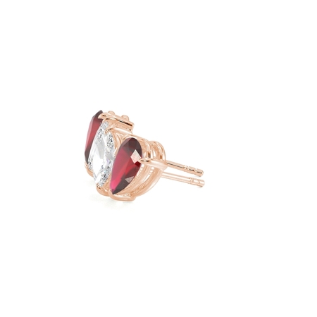 Toi Et Moi Pear-Cut Ruby & Marquise Diamond Earrings