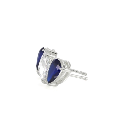 Toi Et Moi Pear-Cut Blue Sapphire & Marquise Diamond Earrings