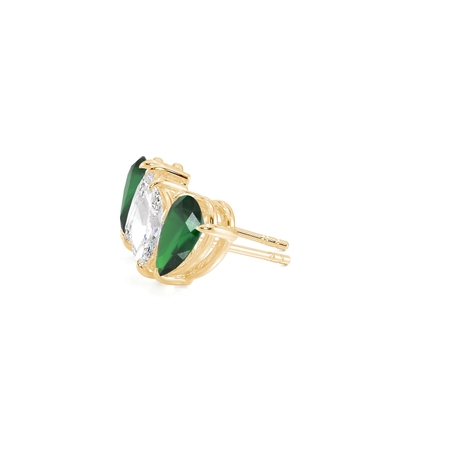 Toi Et Moi Pear-Cut Emerald & Marquise Diamond Earrings