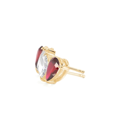Toi Et Moi Pear-Cut Ruby & Marquise Diamond Earrings