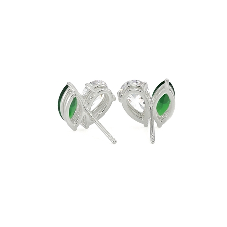 Toi Et Moi Pear Diamond & Marquise-Cut Emerald Diamond Earrings