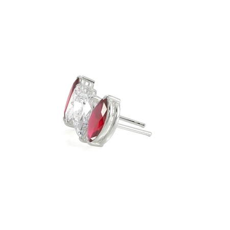 Toi Et Moi Pear Diamond & Marquise-Cut Ruby Diamond Earrings