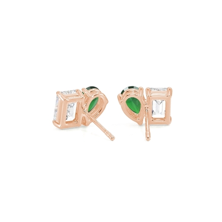 Toi Et Moi Pear-Cut Emerald & Emerald Diamond Earrings