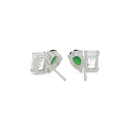 Toi Et Moi Pear-Cut Emerald & Emerald Diamond Earrings