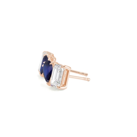 Toi Et Moi Pear-Cut Blue Sapphire & Emerald Diamond Earrings