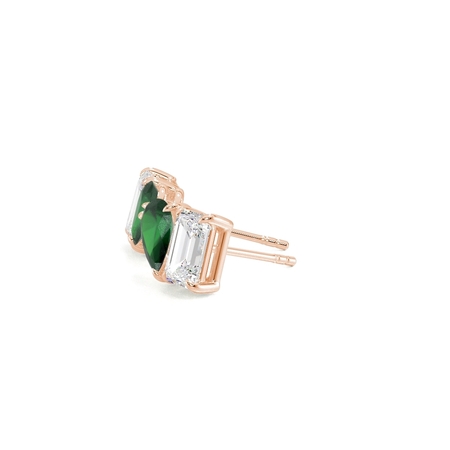 Toi Et Moi Pear-Cut Emerald & Emerald Diamond Earrings