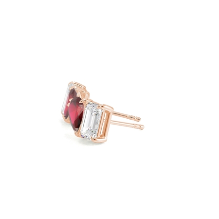 Toi Et Moi Pear-Cut Ruby & Emerald Diamond Earrings
