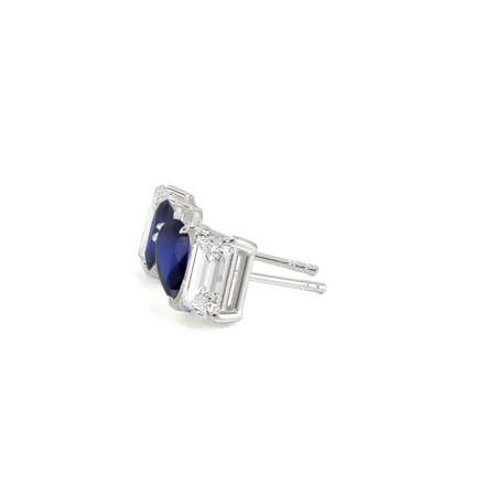 Toi Et Moi Pear-Cut Blue Sapphire & Emerald Diamond Earrings