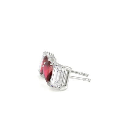 Toi Et Moi Pear-Cut Ruby & Emerald Diamond Earrings