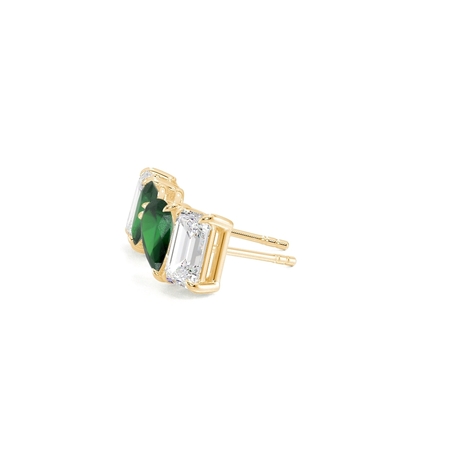 Toi Et Moi Pear-Cut Emerald & Emerald Diamond Earrings