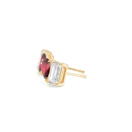 Toi Et Moi Pear-Cut Ruby & Emerald Diamond Earrings