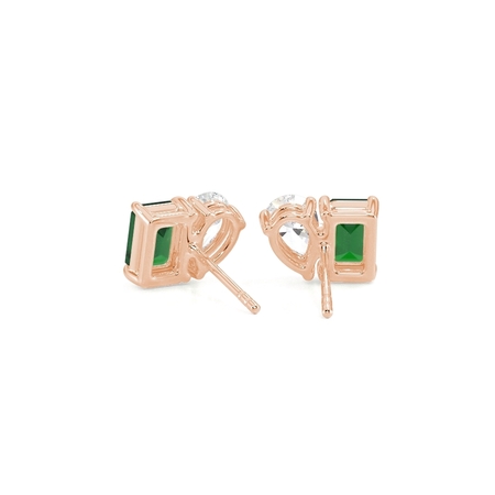 Toi Et Moi Pear Diamond & Emerald-Cut Emerald Diamond Earrings