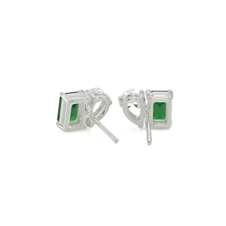 Toi Et Moi Pear Diamond & Emerald-Cut Emerald Diamond Earrings