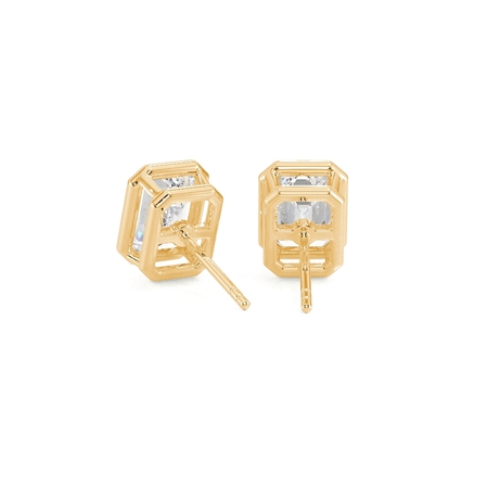 Diamantohrstecker mit Lünettenfassung