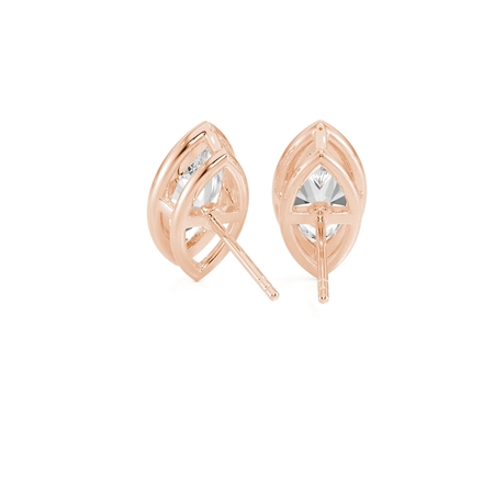Bezel Set Diamond Stud Earrings
