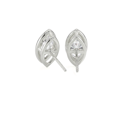 Bezel Set Diamond Stud Earrings