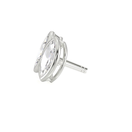 0,50 Karat Marquise-Diamant-Ohrstecker mit Zargenfassung