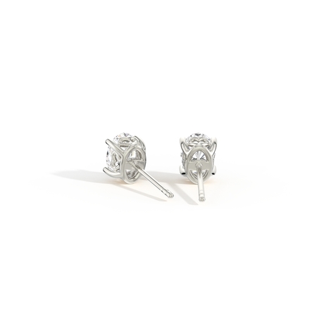 Verstecktes Herz Solitär-Diamant-Ohrstecker