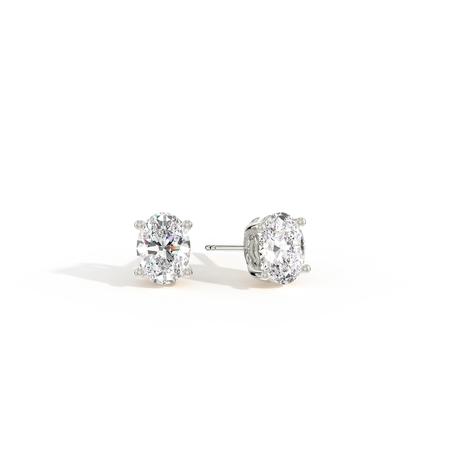 Verstecktes Herz Solitär-Diamant-Ohrstecker