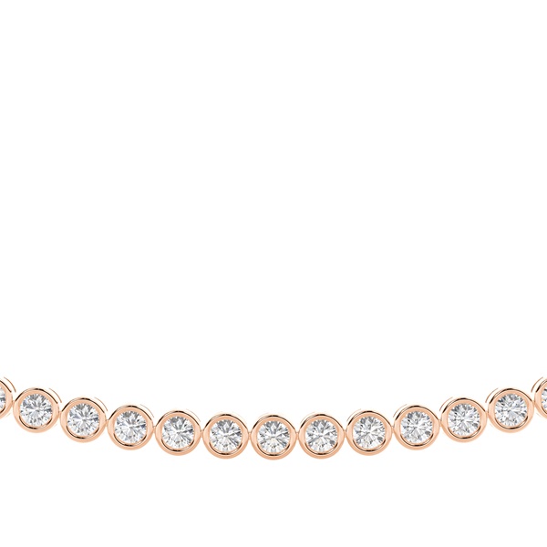 Full Bezel Setting Round Diamond Tennis Necklace