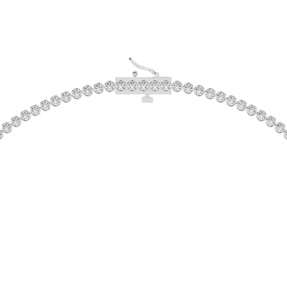 Full Bezel Setting Round Diamond Tennis Necklace