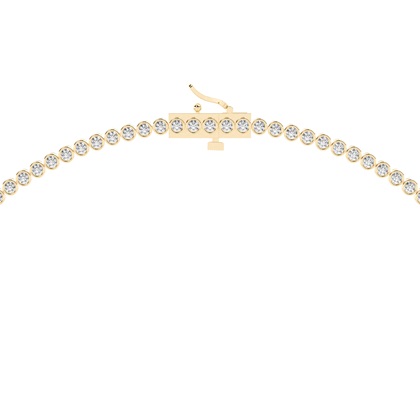 Full Bezel Setting Round Diamond Tennis Necklace