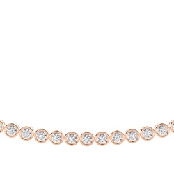 Full Bezel Setting Round Diamond Tennis Necklace