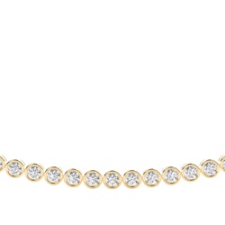 Full Bezel Setting Round Diamond Tennis Necklace