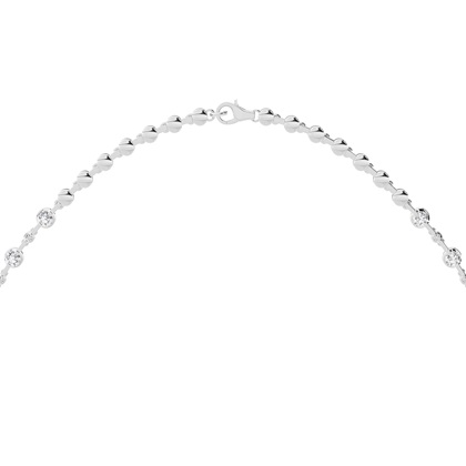 2 Prong Setting Round Diamond Necklace