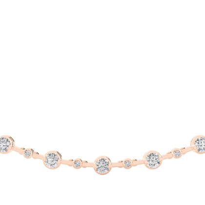 Rose Gold Tennis Diamond Pendants