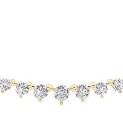 3 Prong Setting Round Diamond Tennis Necklace