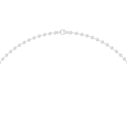 2 Prong Setting Round Diamond Necklace