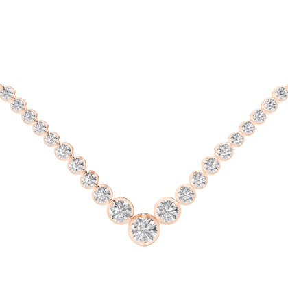 Rose Gold Tennis Diamond Pendants