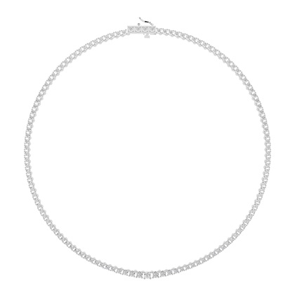 4 Prong Setting Round Diamond Tennis Necklace