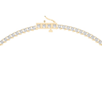 4 Prong Setting Round Diamond Tennis Necklace