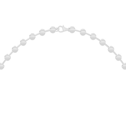 2 Prong Setting Round Diamond Necklace