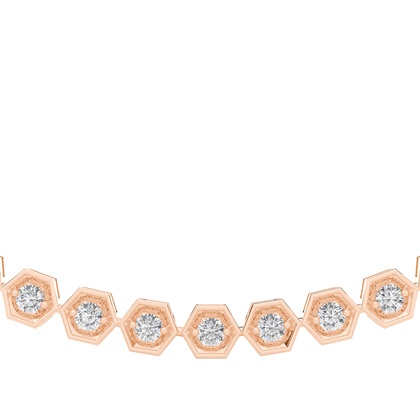 Rose Gold Tennis Diamond Pendants