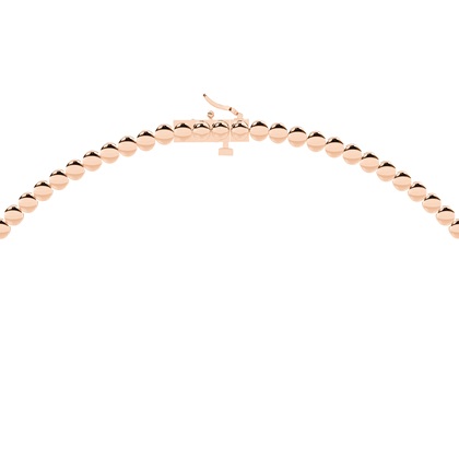 Tennis Halskette V-förmig mit runden Diamanten in einer 2 Krappenfassung