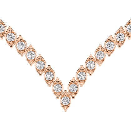 Rose Gold Tennis Diamond Pendants