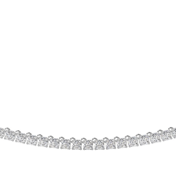 4 Prong Setting Round Diamond Tennis Necklace